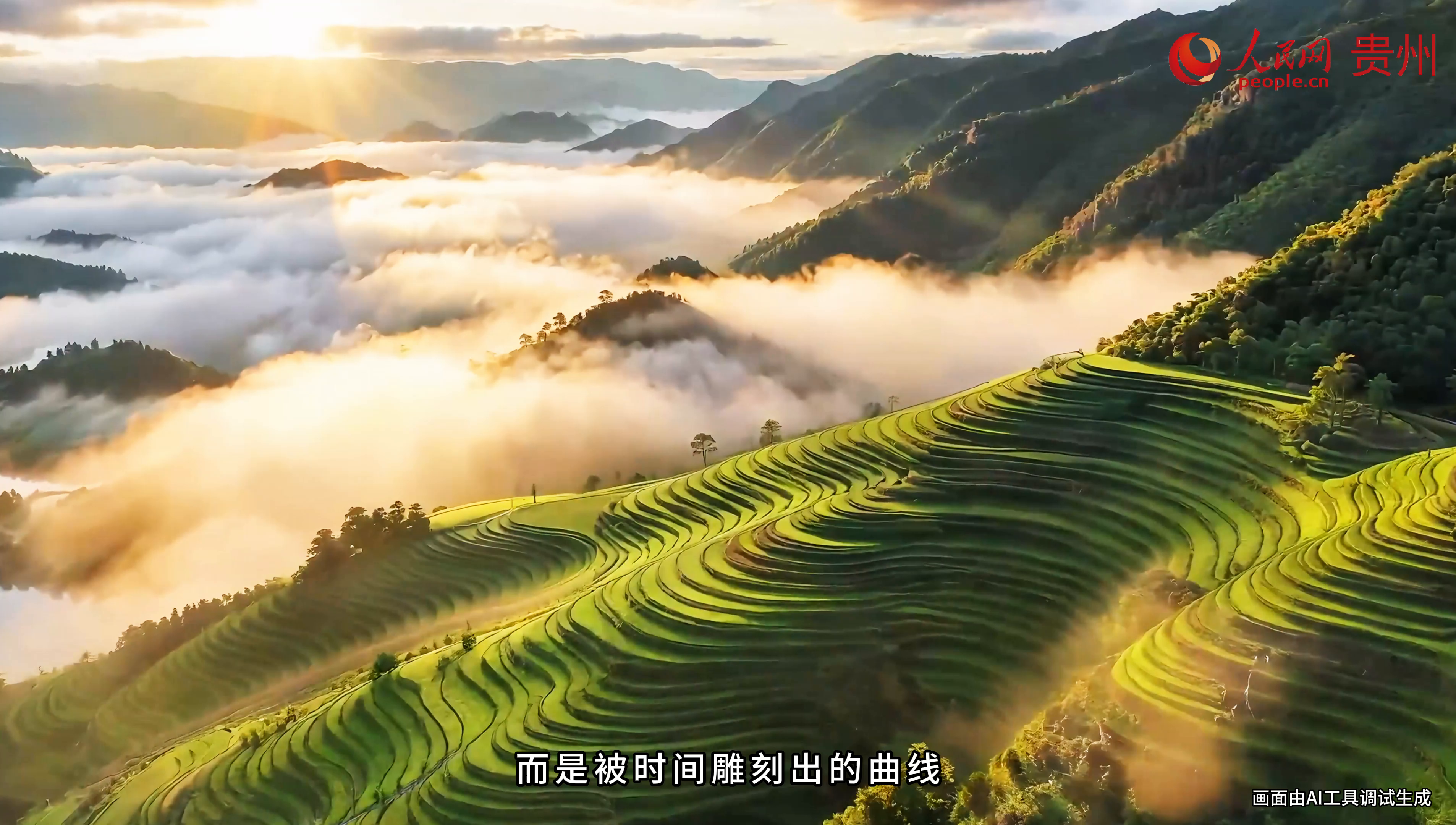 贵州梯田的光影与呼吸